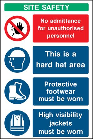 SITE SAFETY No admittance for unauthorised personnel This is