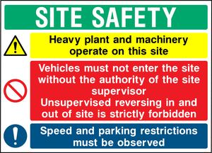 (\ Heavy plant and machinery operate on this site @ Speed an
