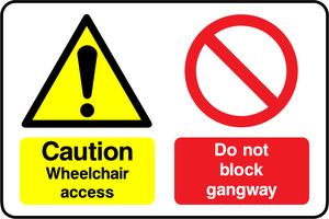 Caution Wheelchair access
