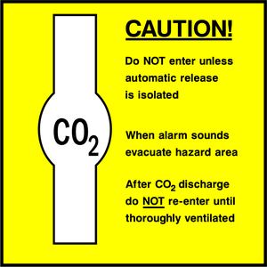 CAUTION! Do NOT enter unless automatic release is isolated W