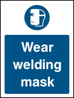Wear welding mask