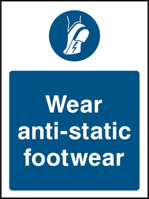 Wear anti-static footwear