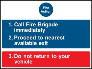 1. Call Fire Brigade immediately 2.Proceed to nearest availa
