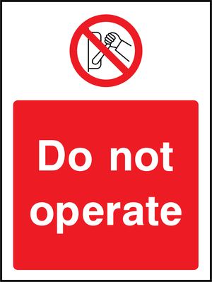 Prohibition - Machinery Sign