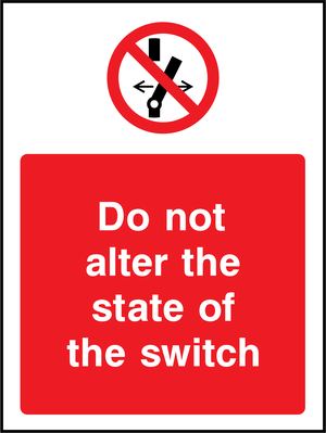 Prohibition - Machinery Sign